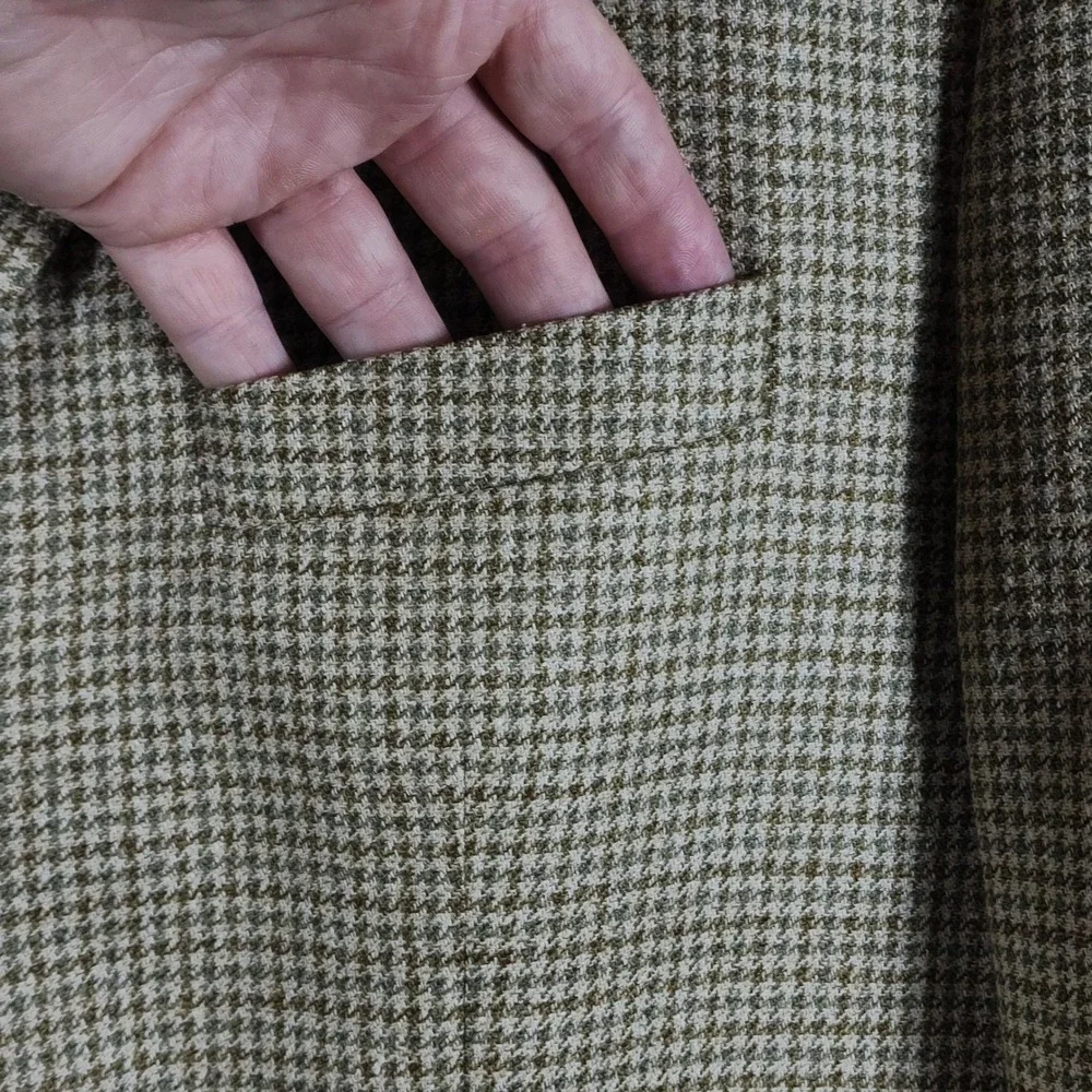 Silk Wool Houndstooth Sport Coat Mens 54T Big Tall Dark Academia Blazer Canada